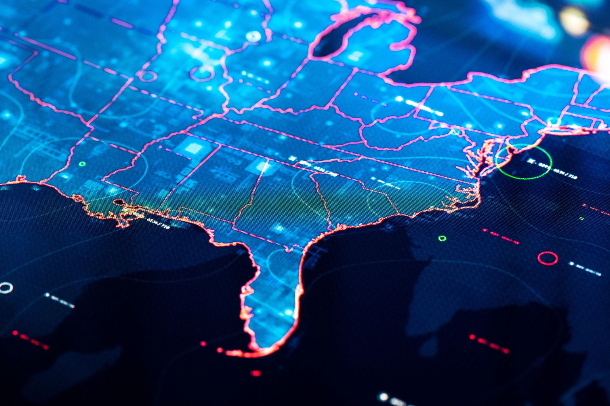 Digital map representing geopolitical analysis